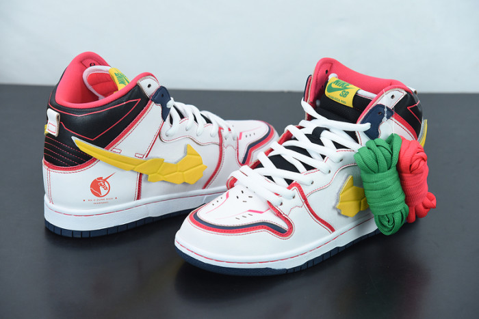 gundam x nike sb dunk high “unicorn” dh7717-100