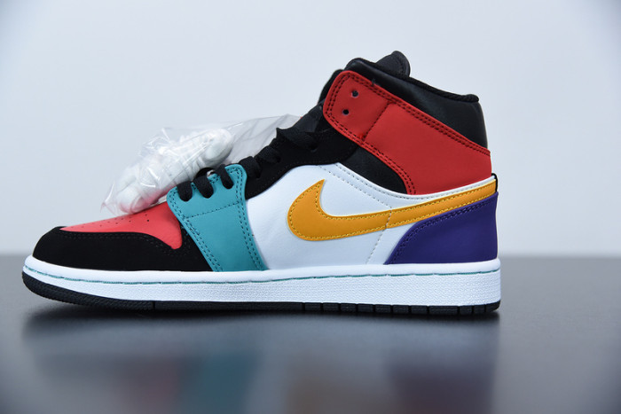 air jordan 1 mid bred multi-color 554724-125