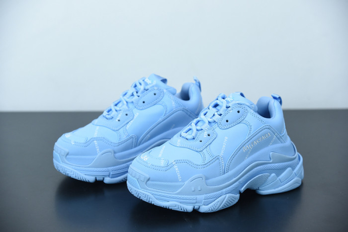 balcia triple s sneaker all over logo blue