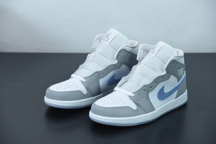 air jordan 1 mid wolf grey aluminum bq6472-105