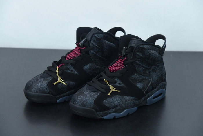 air jordan 6 retro singles day triple black db9818-001