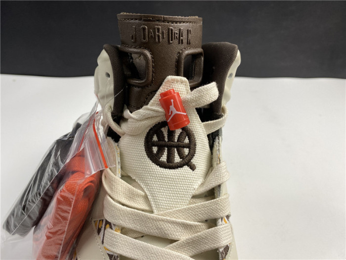 air jordan 6 retro quai54 sail brown cz4152-100