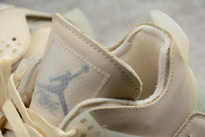 air jordan 4 x off-white cream/sail aq9129-002