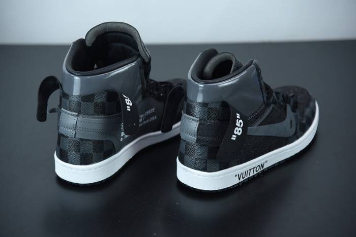 air jordan 1 x off L**is aj1 ow black