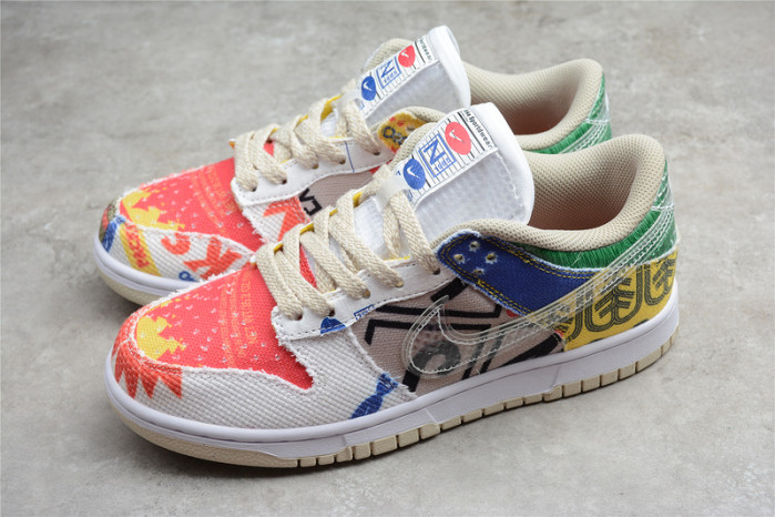 nike dunk low city market da6125-900
