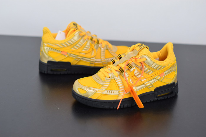 off-white x nike air rubber dunk “university gold” cu6015-700