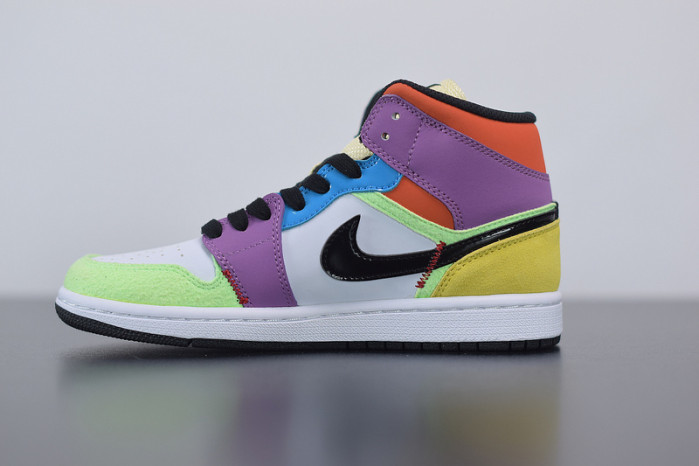air jordan 1 mid se multi-color cw1140-100