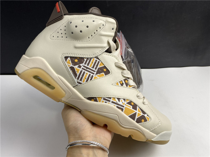 air jordan 6 retro quai54 sail brown cz4152-100