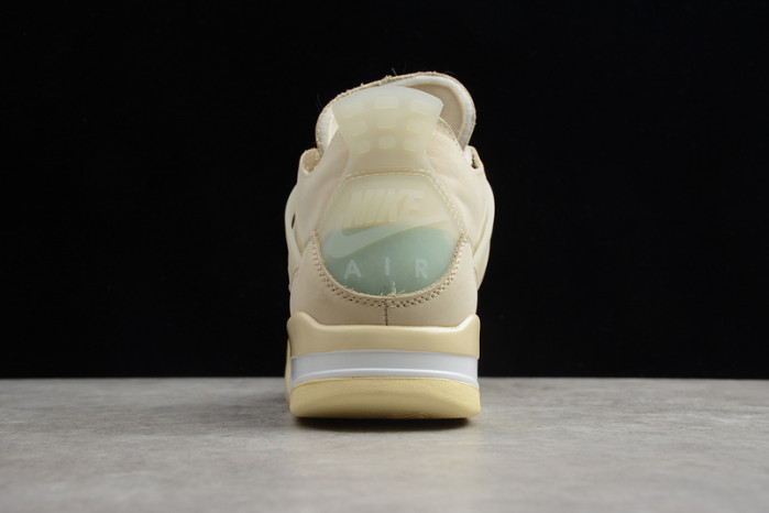 air jordan 4 x off-white cream/sail aq9129-002
