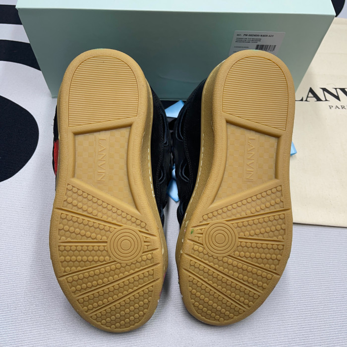 lanvin leather curb black multi