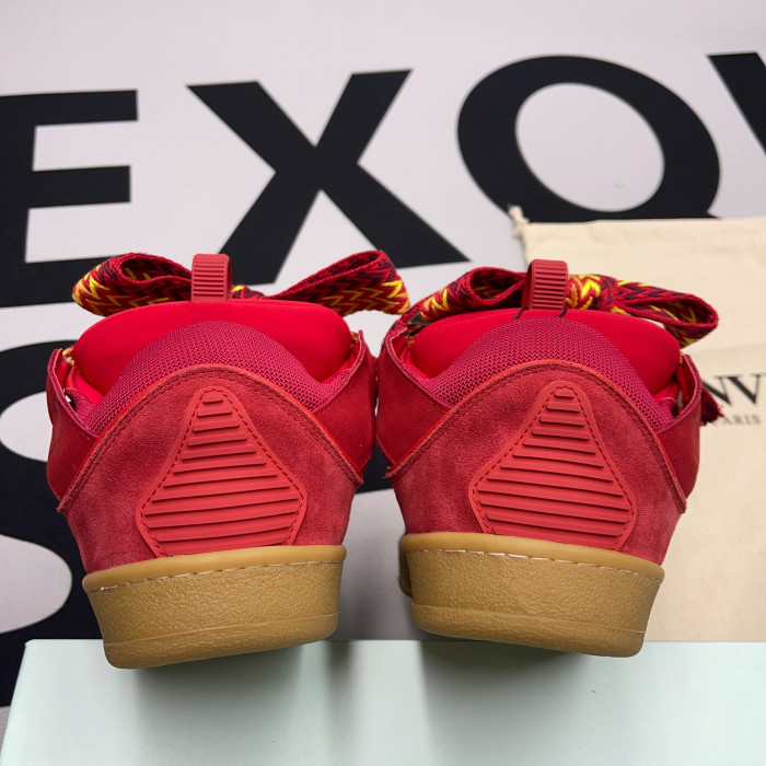 lanvin leather curb red