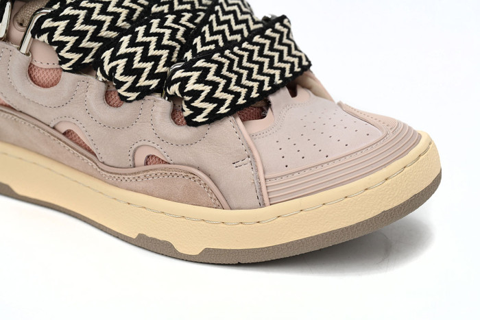 lanvin leather curb glitter pale pink black white