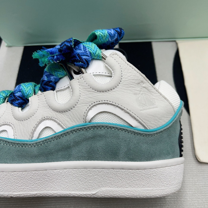 lanvin leather curb white blue