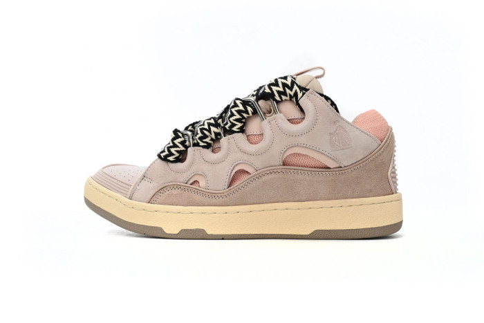 lanvin leather curb glitter pale pink black white