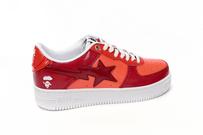 bape sta low white dark red mirror surF**e 001fwh201046