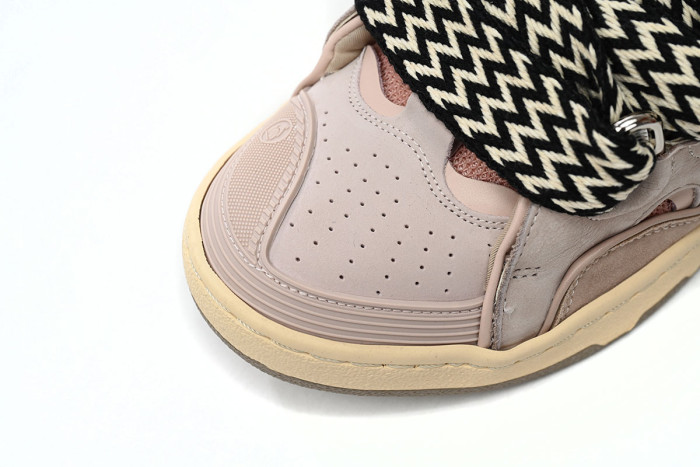 lanvin leather curb glitter pale pink black white