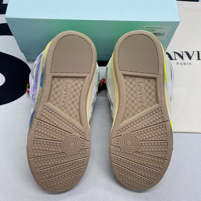 lanvin leather curb white multi