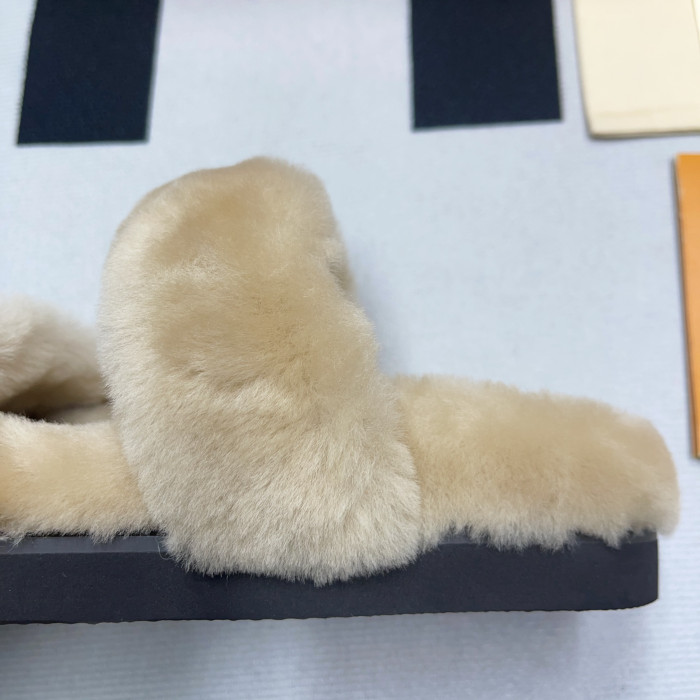 lv slide lady women slippers brown