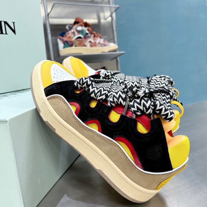 lanvin leather curb yellow black