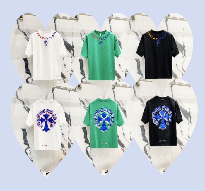 Chrome Hearts Short Sleeve Shirt cross-shaped letters CP00111